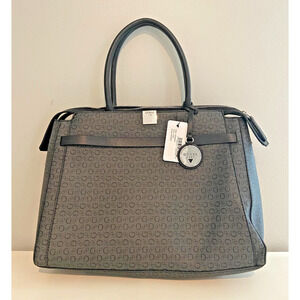 NWT Guess Purse Handbag Tote, Dark Gray And Black